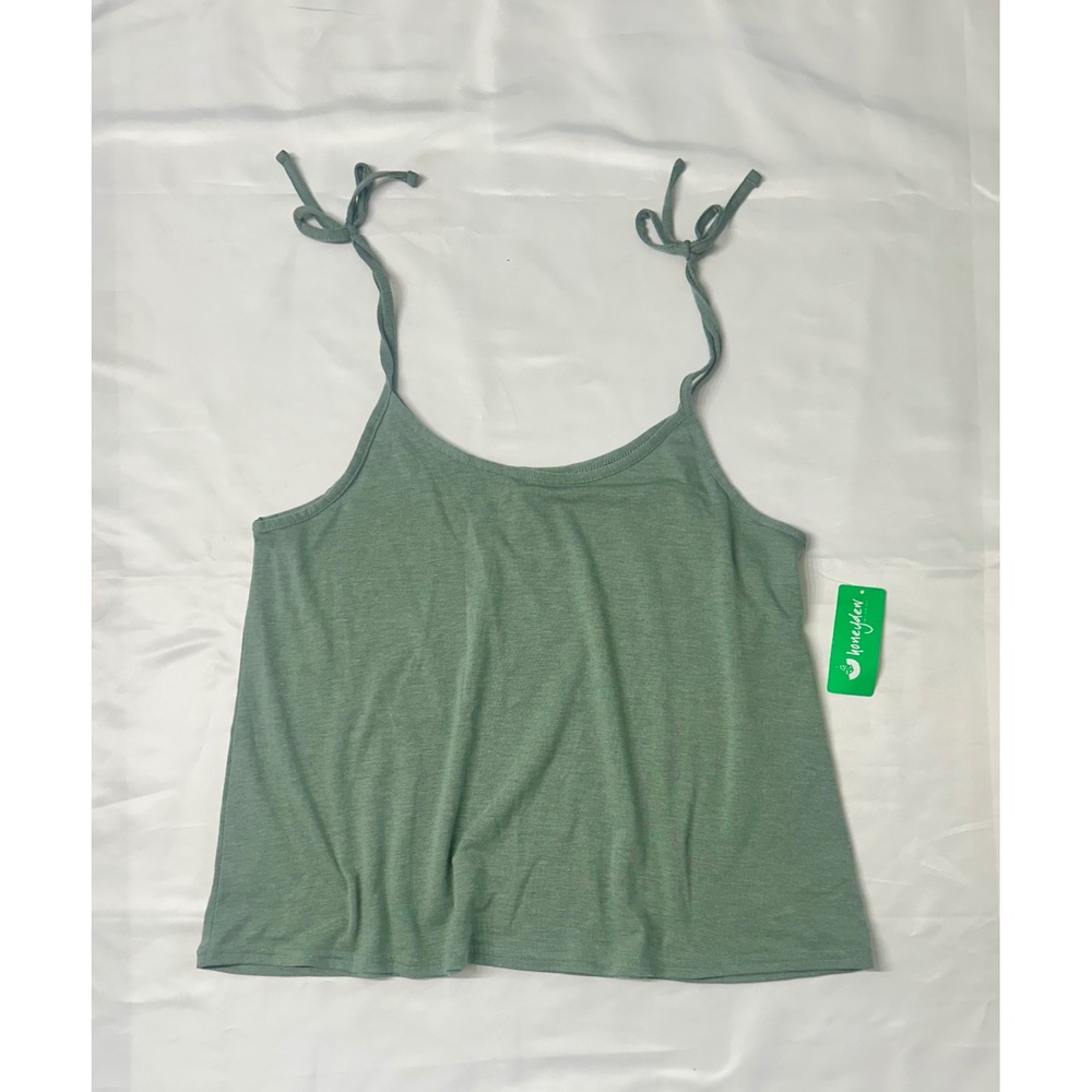 Honeydew Intimates Beach Life PJ Set Cami Top Hemlock Green Tie Strap Large NEW
